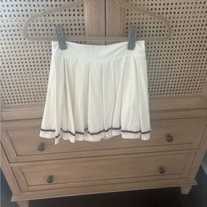The Upside White Mini Skirt with Black Trim